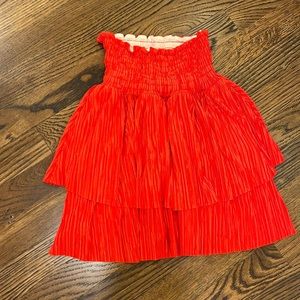 Red Ruffle Skirt House of Wallace